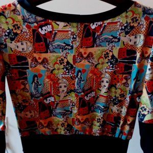 Groovy Graphic long-sleeved top